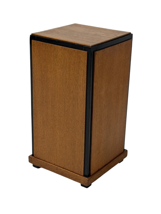 1930s Art Deco Modernist Pedestal in Oak with Black Lacquer